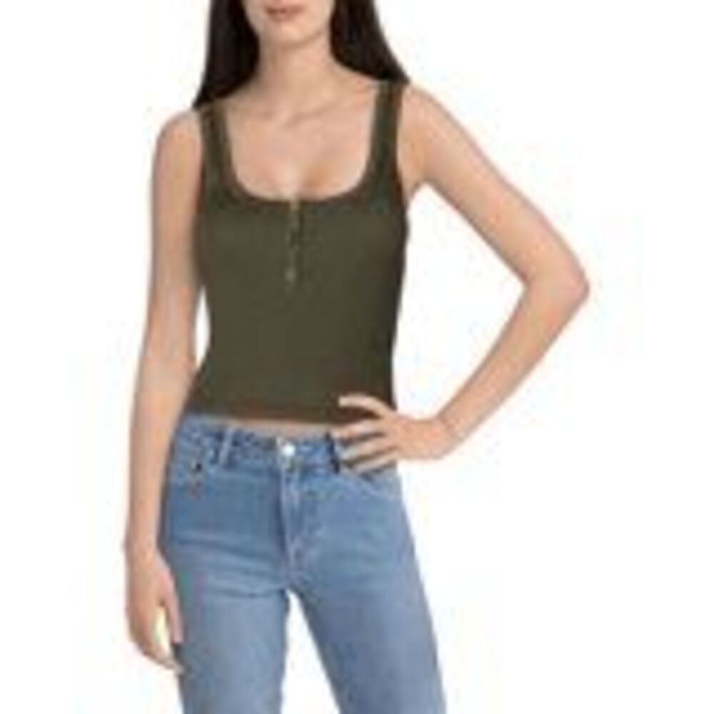 LINI for Bloomingdale's Callie Tank Top Army Medium - Picture 6 of 7